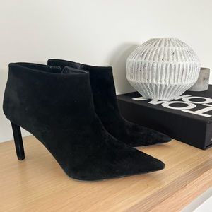 Vince Camuto black velvet bootie